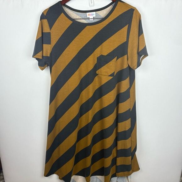 LuLaRoe Carly Striped Dress - Picture 1 of 4